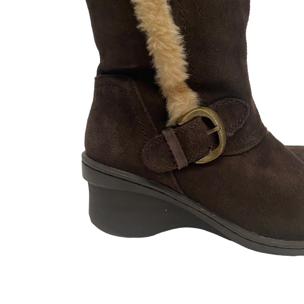 ST JOHN'S BAY Brown Leather Upper Winter Boots Size 7 - Picture 4 of 12